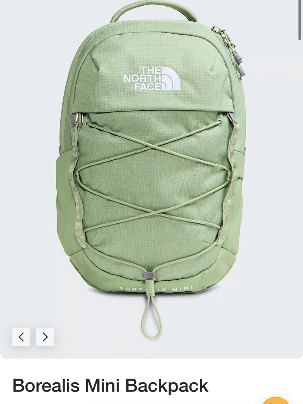 The North Face Adult Borealis Mini Backpack 10L Light Green NWT Water Resistant